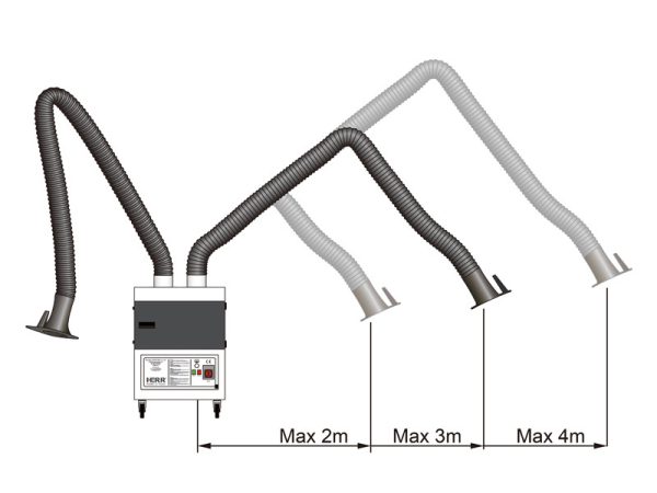 Cartridge exhaust system King Tiger, fixed, 2 arms - Image 4